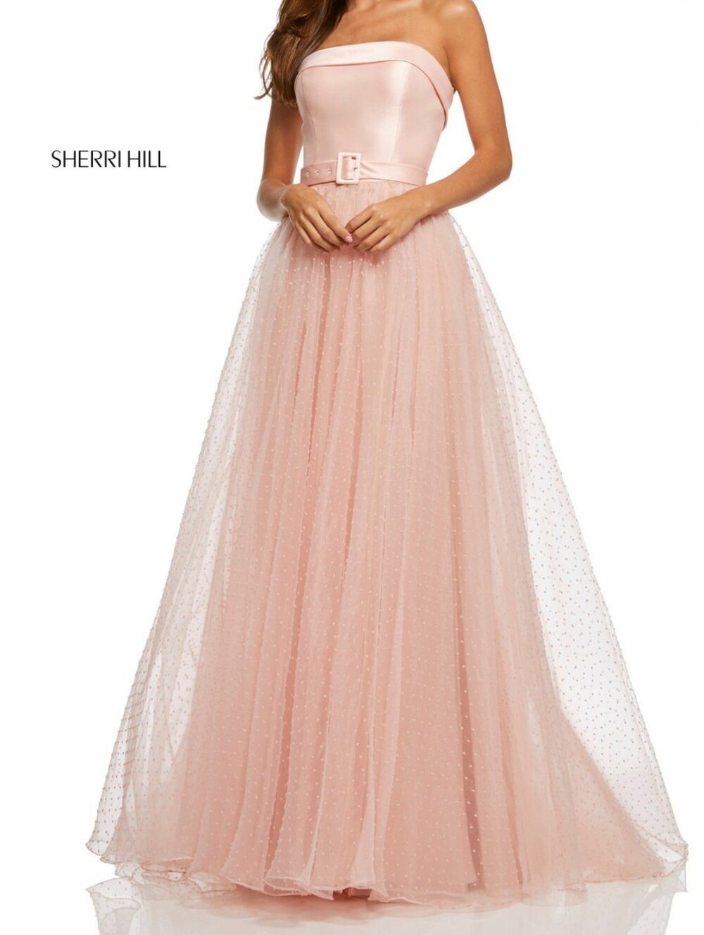 Nwt $450 Sherri Hill Blush Pink Tulle Prom Dress, Wedding Dress Size: 14